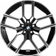 Replica BMW (B916) 10x20 5x112 ET40 DIA66.6 (gloss black machined face)