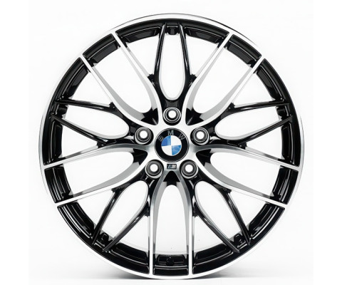 Replica BMW (B0216) 8.5x20 5x120 ET38 DIA72.6 (gloss black machined face)