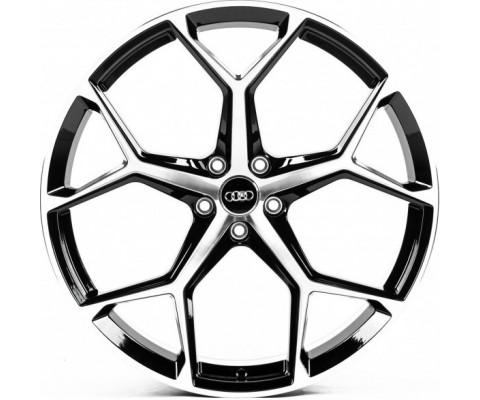 Replica Audi (A22895) 10x22 5x112 ET18 DIA66.6 (gloss black machined face)