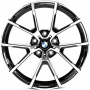 Replica BMW (B18893) 8x18 5x120 ET30 DIA72.6 (gloss black machined face)
