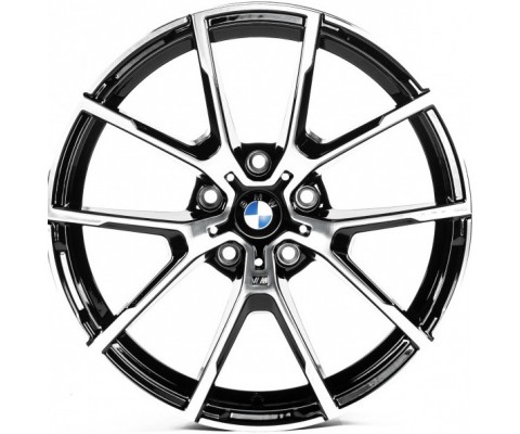 Replica BMW (B18893) 8x18 5x120 ET30 DIA72.6 (gloss black machined face)