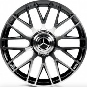 Replica Mercedes (MR932) 8.5x20 5x112 ET38 DIA66.6 (matt black machined lip)
