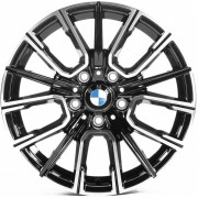 Replica BMW (B3168) 8.5x18 5x120 ET30 DIA72.6 (black machined face)