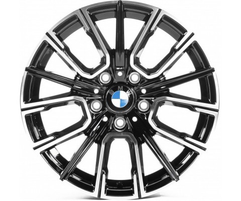 Replica BMW (B3168) 8.5x18 5x120 ET30 DIA72.6 (black machined face)
