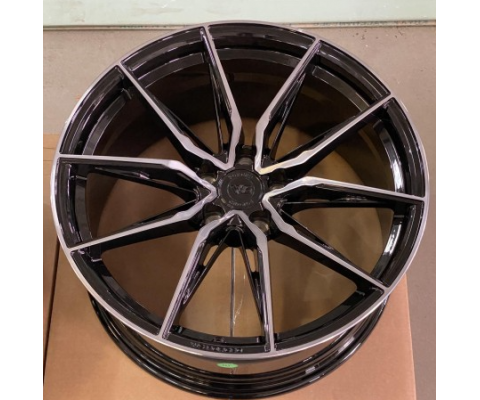 WS Forged WS1418 9x19 5x112 ET28 DIA66.6 (gloss black dark machined face)