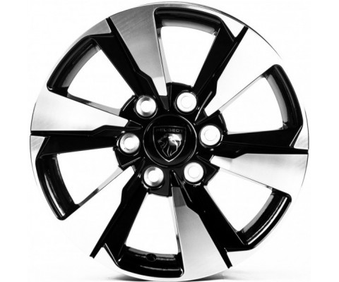 Replica Peugeot (PG17421) 7.5x17 6x139.7 ET25 DIA106.1 (gloss black machined face)