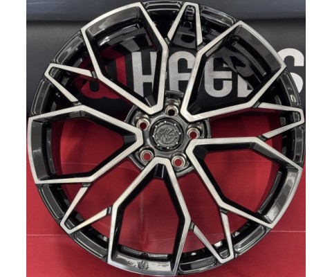 WS Forged WS-070C 8.5x20 5x112 ET46 DIA57.1 (gloss black dark machined face)