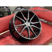 WS Forged WS2104 8x18 5x112 ET45 DIA57.1 (gloss black machined face)