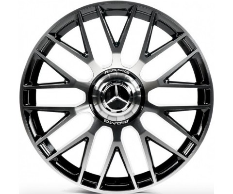 Replica Mercedes (MR932) 9.5x20 5x112 ET43 DIA66.6 (matt black machined lip)