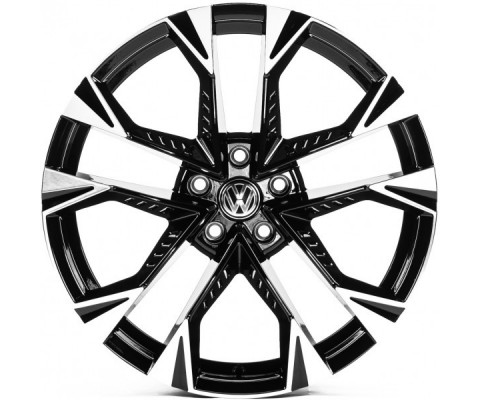 Replica Volkswagen (VV19051) 8x19 5x112 ET43 DIA57.1 (gloss black machined face)