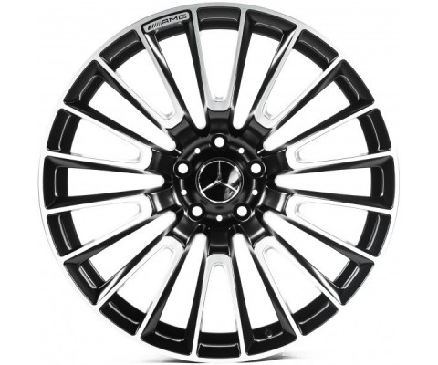 Replica Mercedes (MR82) 10x22 5x130 ET36.1 DIA84.1 (matt black machined face) Replica Mercedes (MR82) 10x22 5x130 ET36.1 DIA84.1 (matt black machined face)