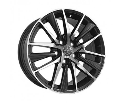 Replica Toyota (TY1638) 8x18 5x114.3 ET50 DIA60.1 (gloss black machined face)