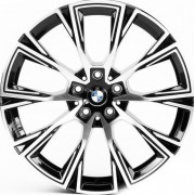 Replica BMW (B1130) 9x19 5x112 ET40 DIA66.6 (gloss black machined face)