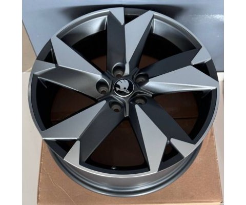 Replica Skoda (SK5625) 7.5x18 5x112 ET43 DIA57.1 (satin grey machined face)