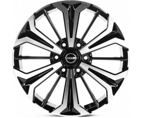 Replica Nissan (NS901) 8x20 6x139.7 ET35 DIA77.8 (black machined face)