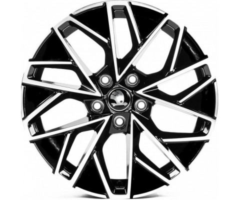Replica Skoda (SK17444) 7x17 5x112 ET45 DIA57.1 (gloss black machined face)