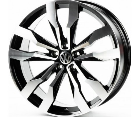 Replica Volkswagen (VV5389) 8.5x20 5x112 ET34 DIA57.1 (gloss black machined face)