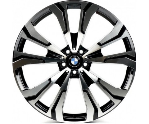 Replica BMW (B2901) 9.5x20 5x112 ET35 DIA66.6 (black machined face)